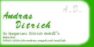 andras ditrich business card